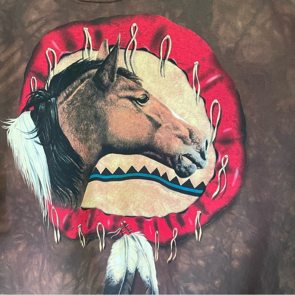 Vintage Dead Stock The Mountain Horse on Tie Dye. 2000 Nancy Wood Taber. XXL - Picture 4 of 16